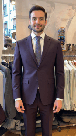 TRAJE DESTALLADO- Modelo granate