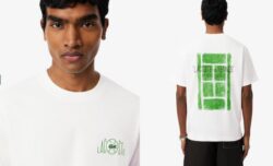 Lacoste- Camiseta con dibujo verde
