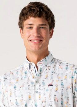The Surfcar- Camisa estampado perros veraniegos
