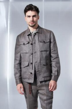 Heskimo- Cazadora de espiga marrón