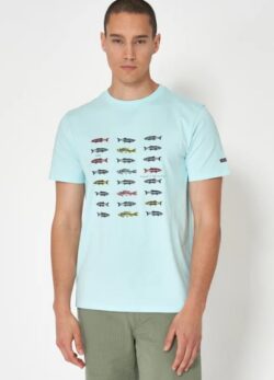 Batela- Camiseta de algodón con peces